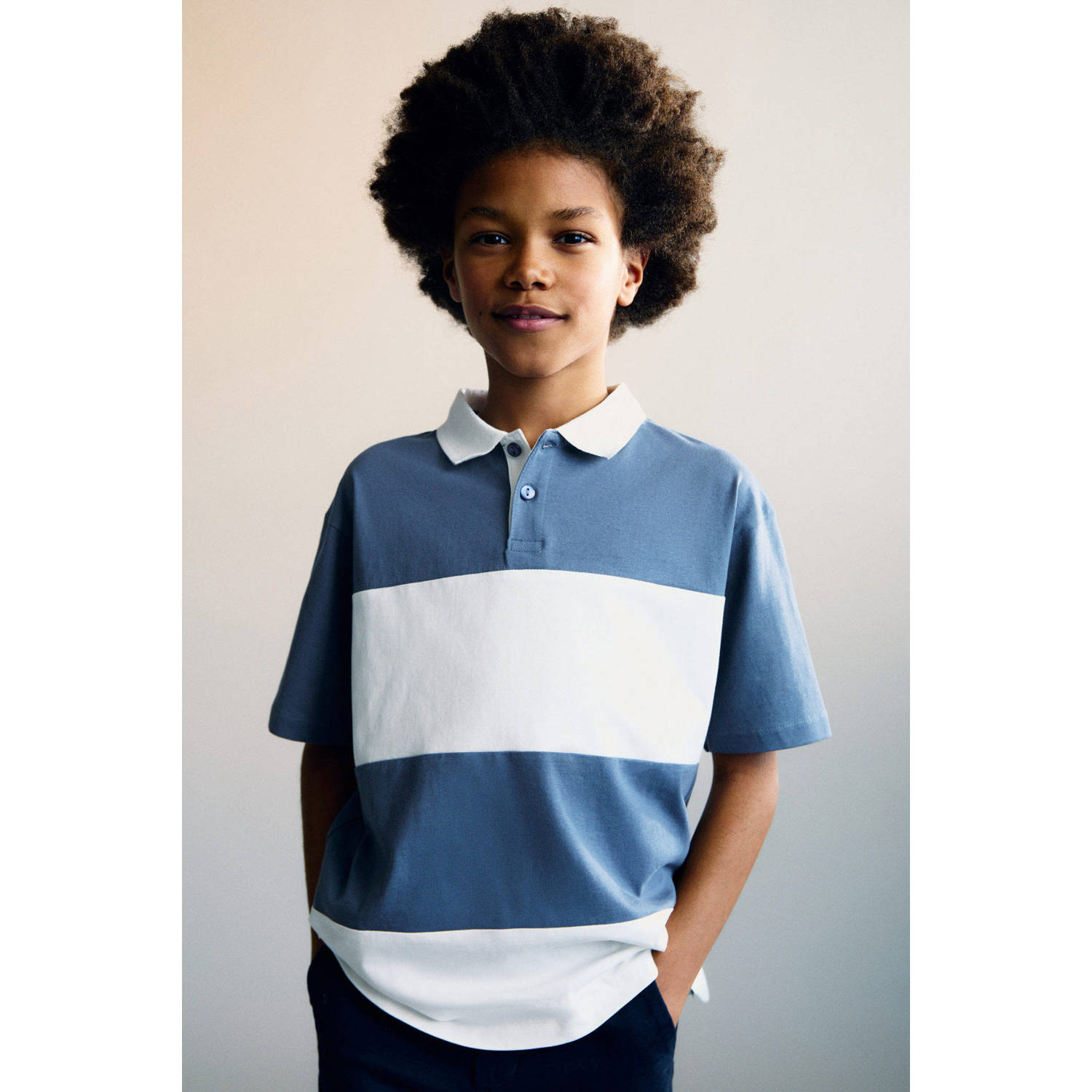 Mango Kids polo blauw