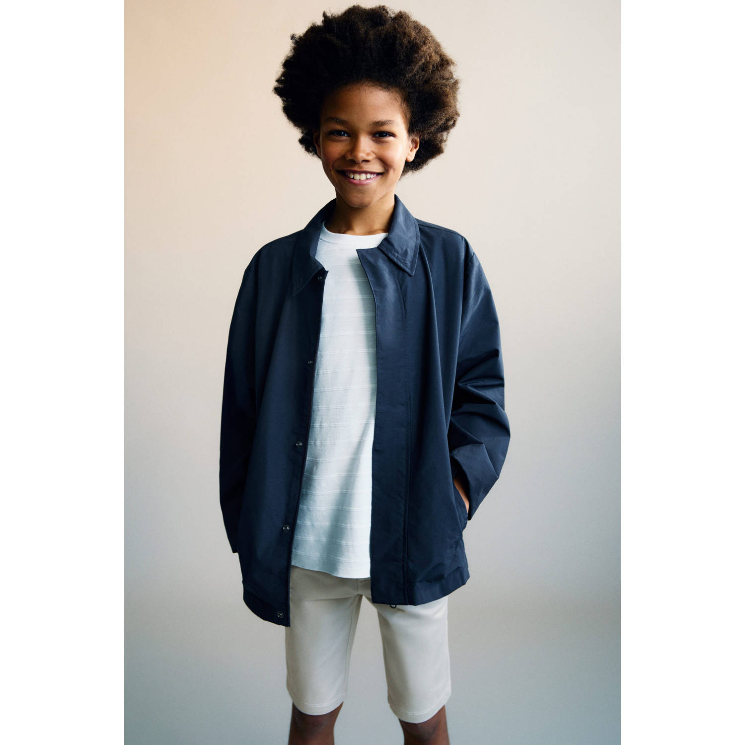 Mango Kids tussenjas donkerblauw
