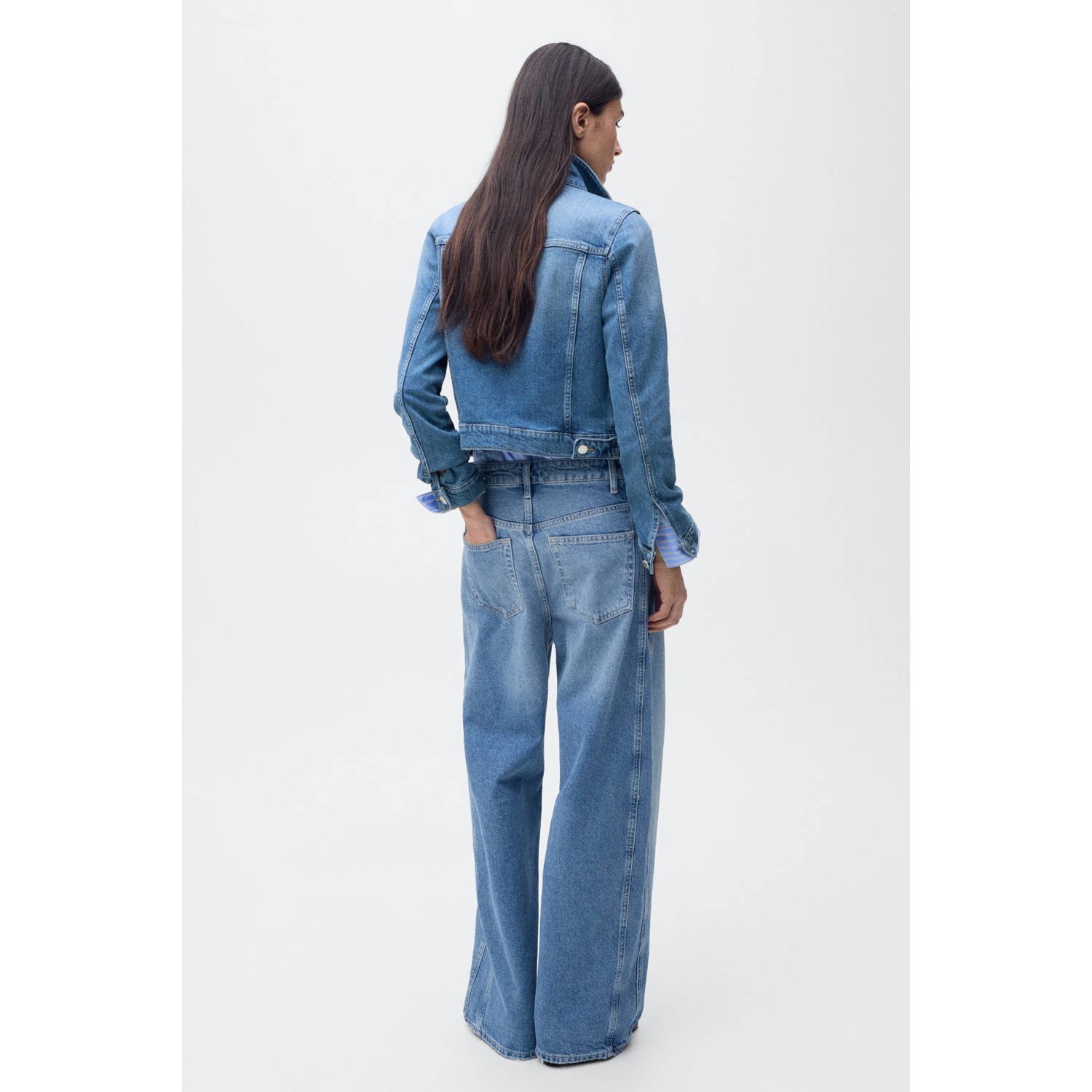 Mango spijkerjas medium blue denim