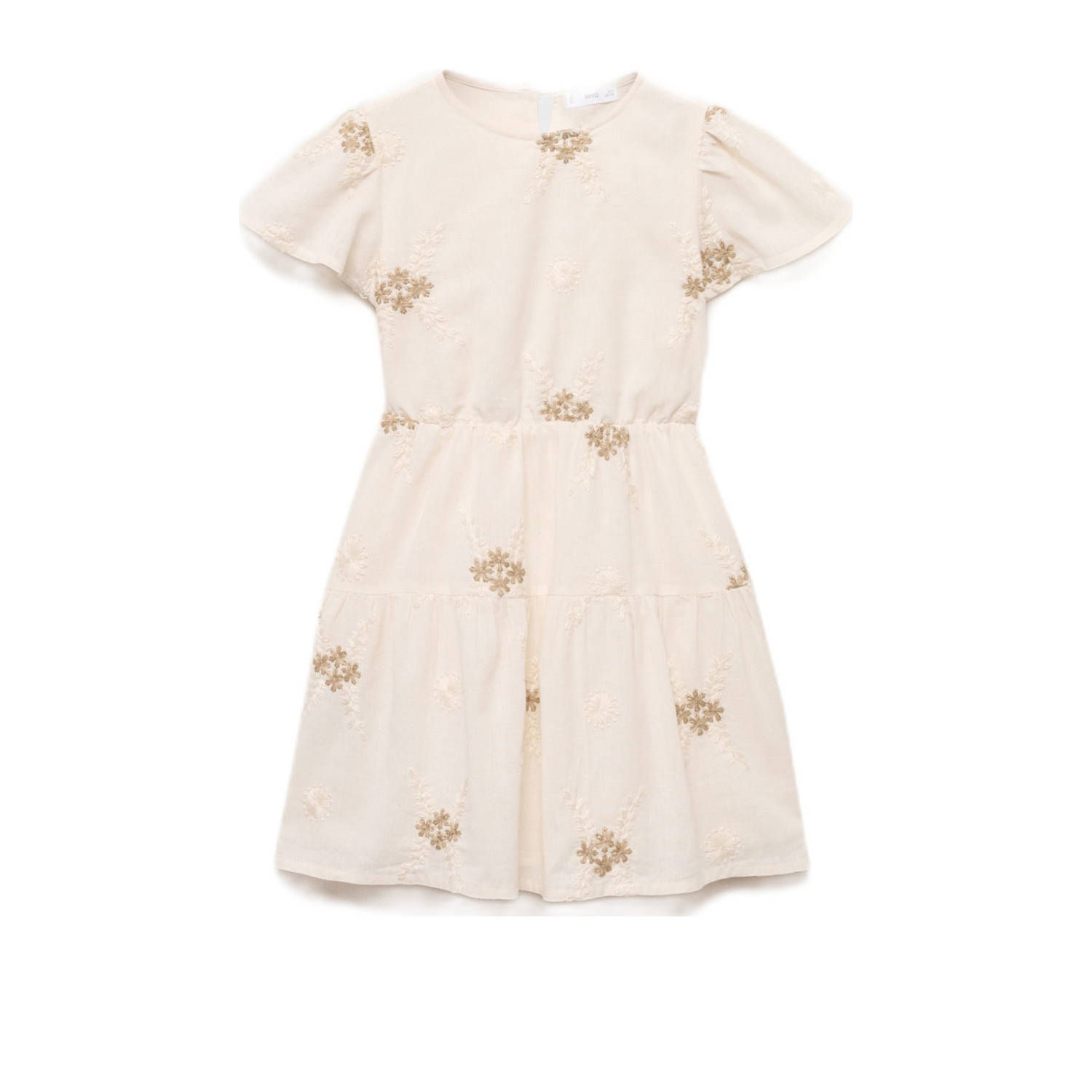 Mango Kids korte jurk beige