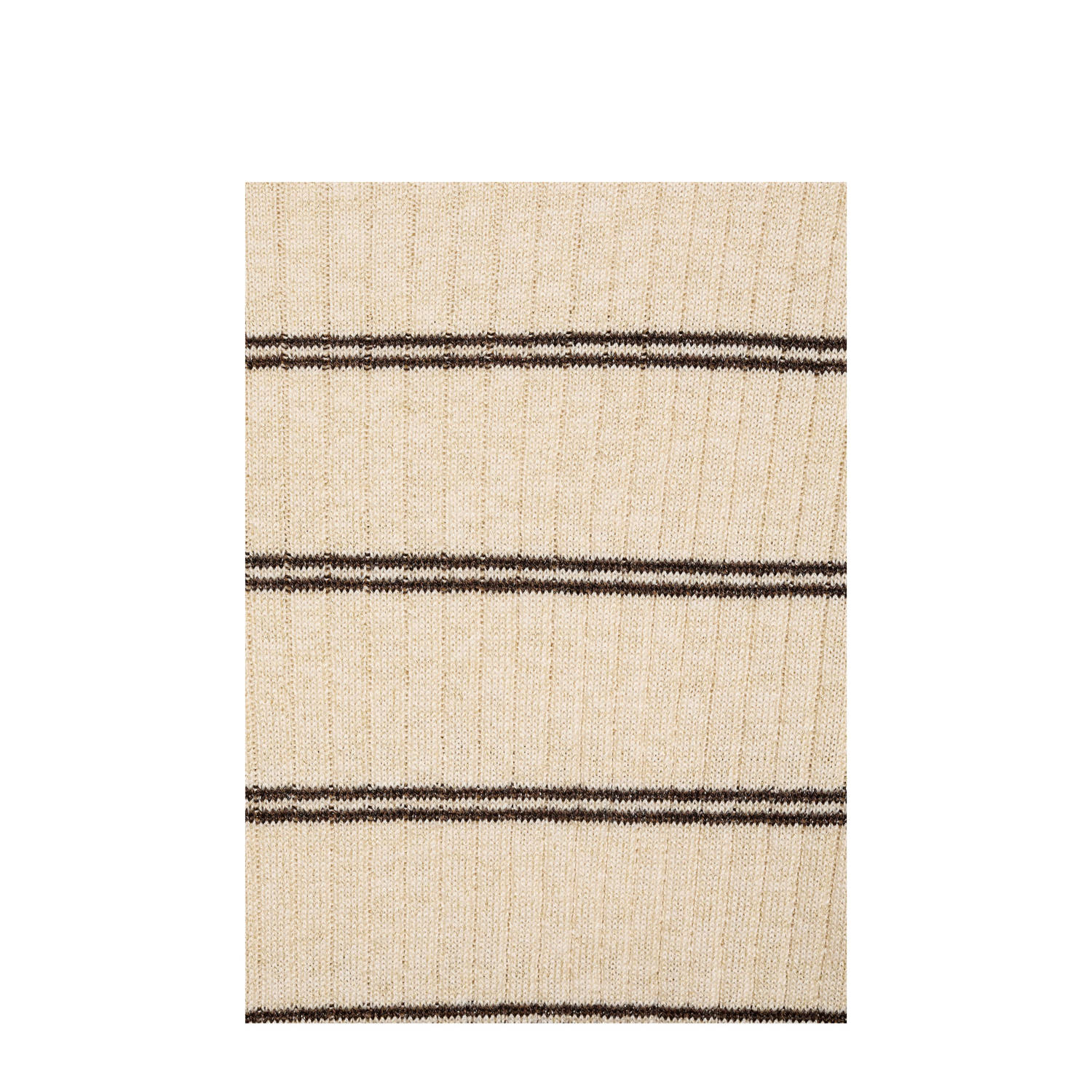 Mango top beige rib gebreid