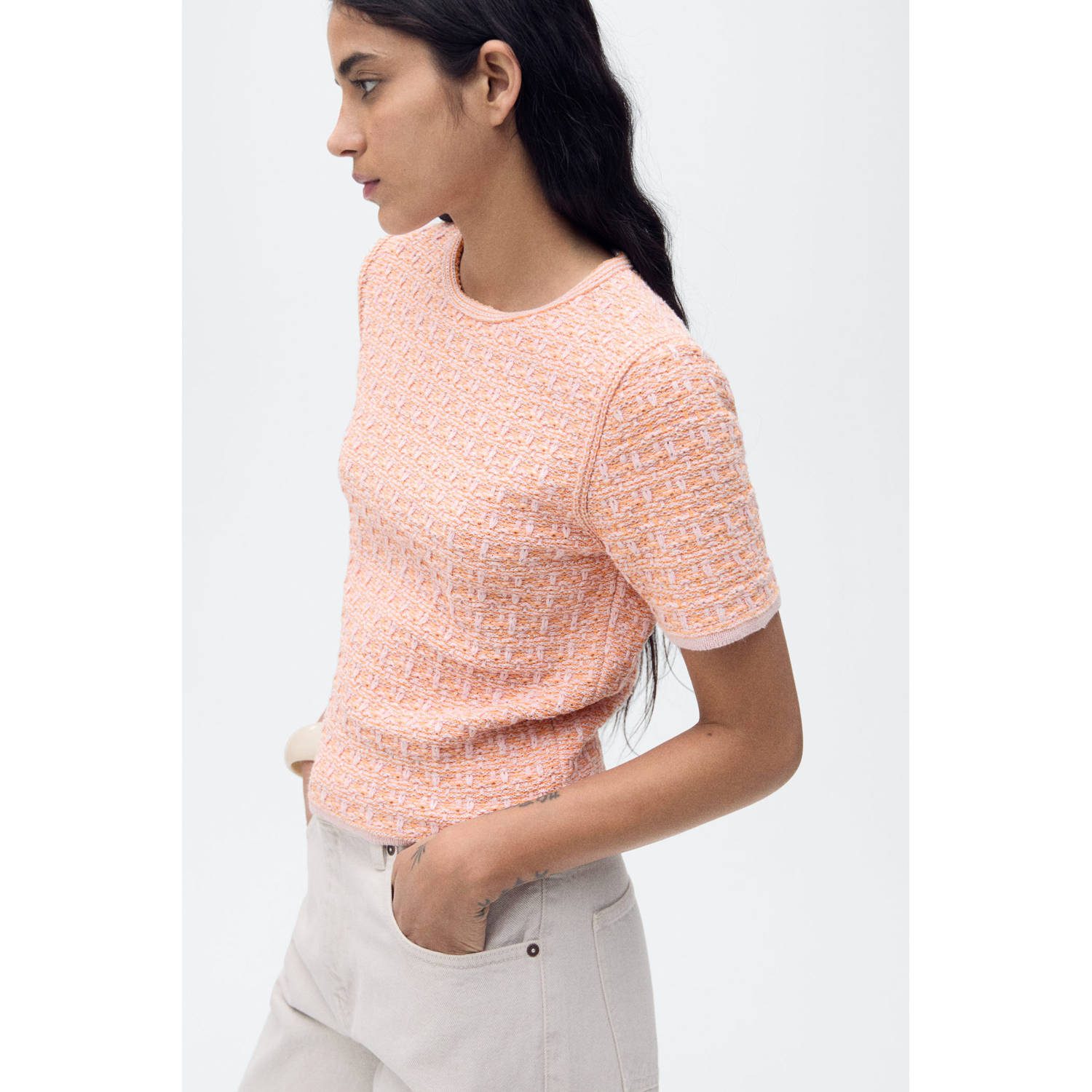 Mango top lichtroze