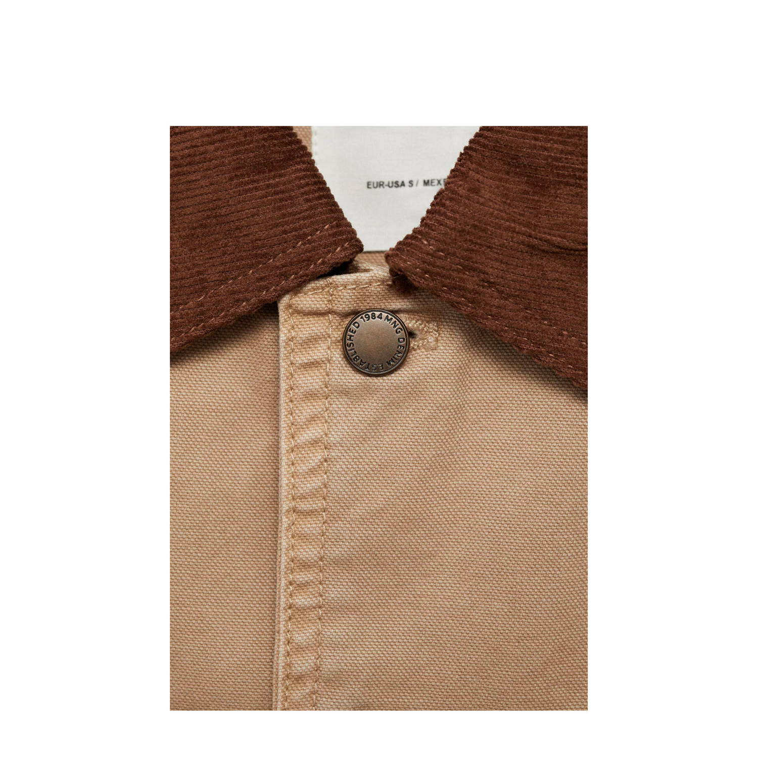 Mango spijkerjas beige