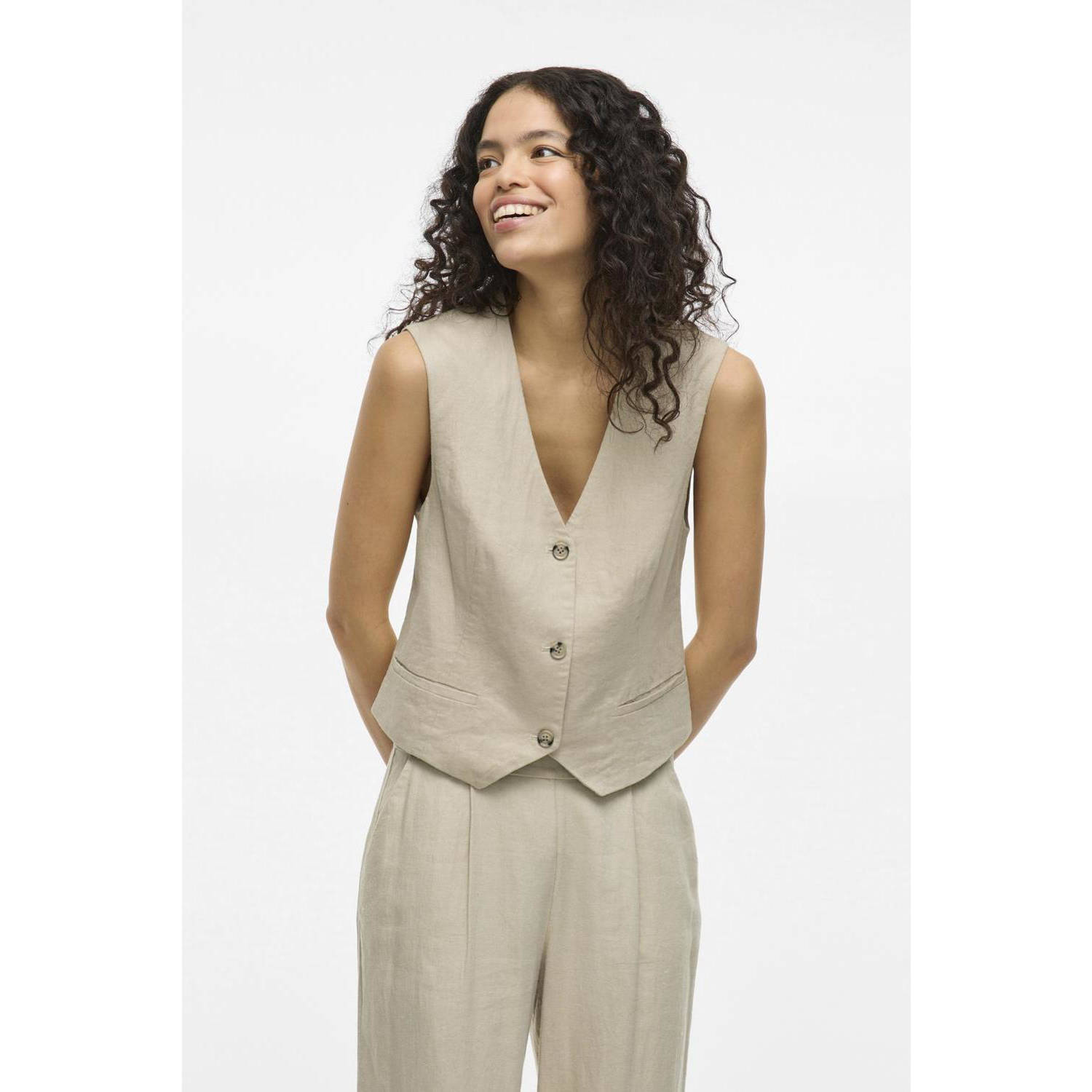 VILA gilet beige