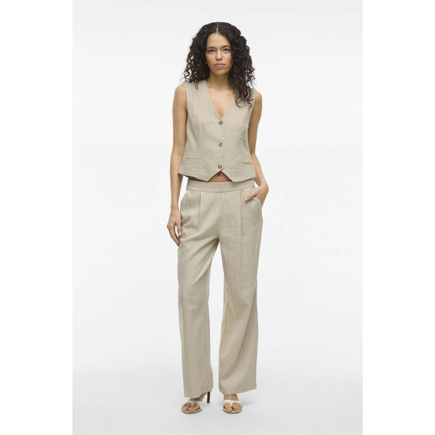 VILA gilet beige