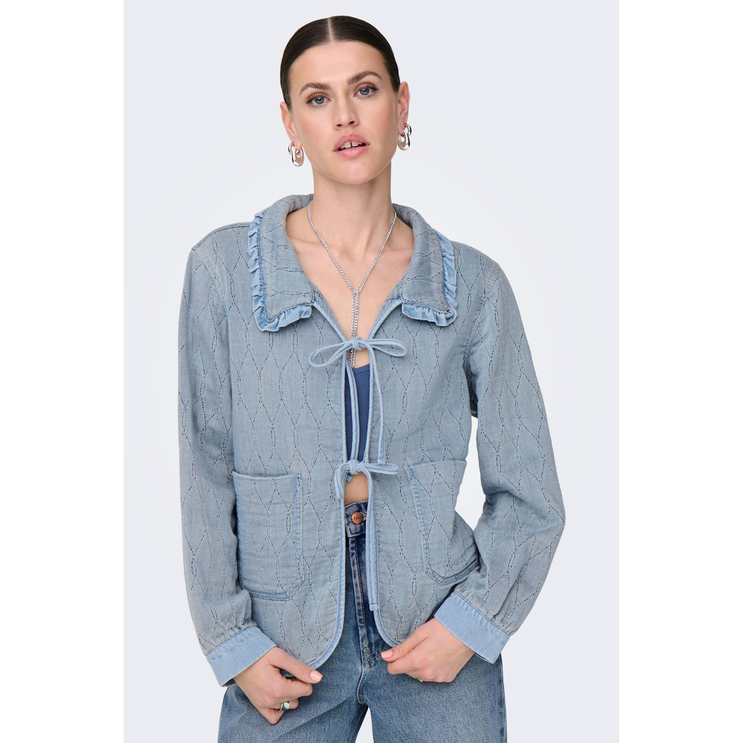 ONLY blousetop light blue denim
