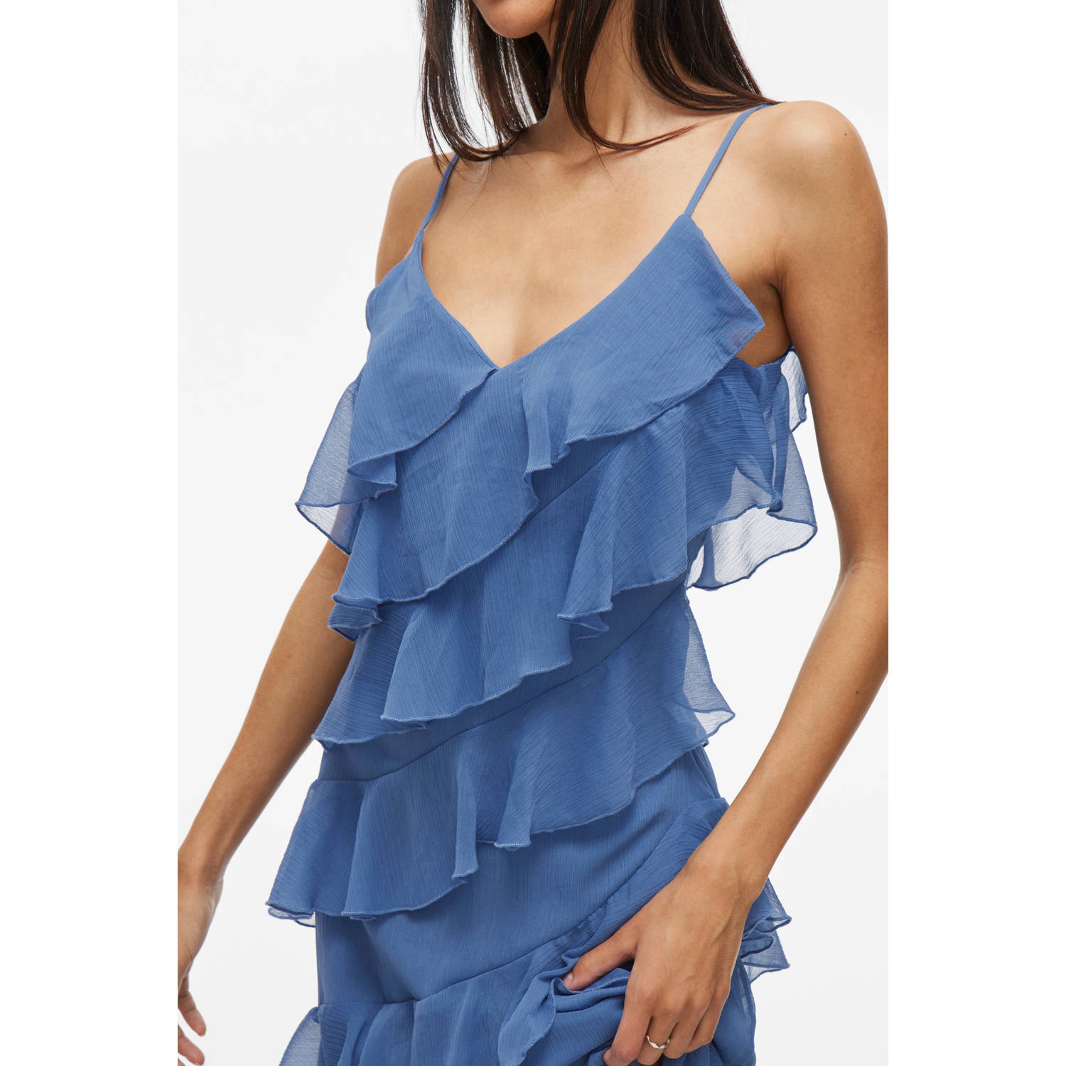 VILA jurk blauw
