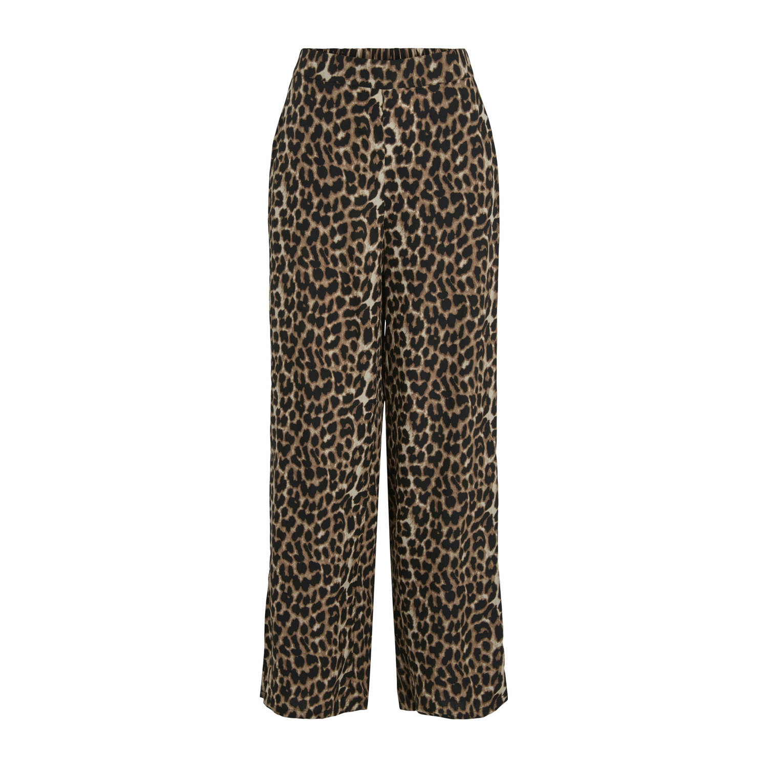 VILA wide leg regular waist broek bruin