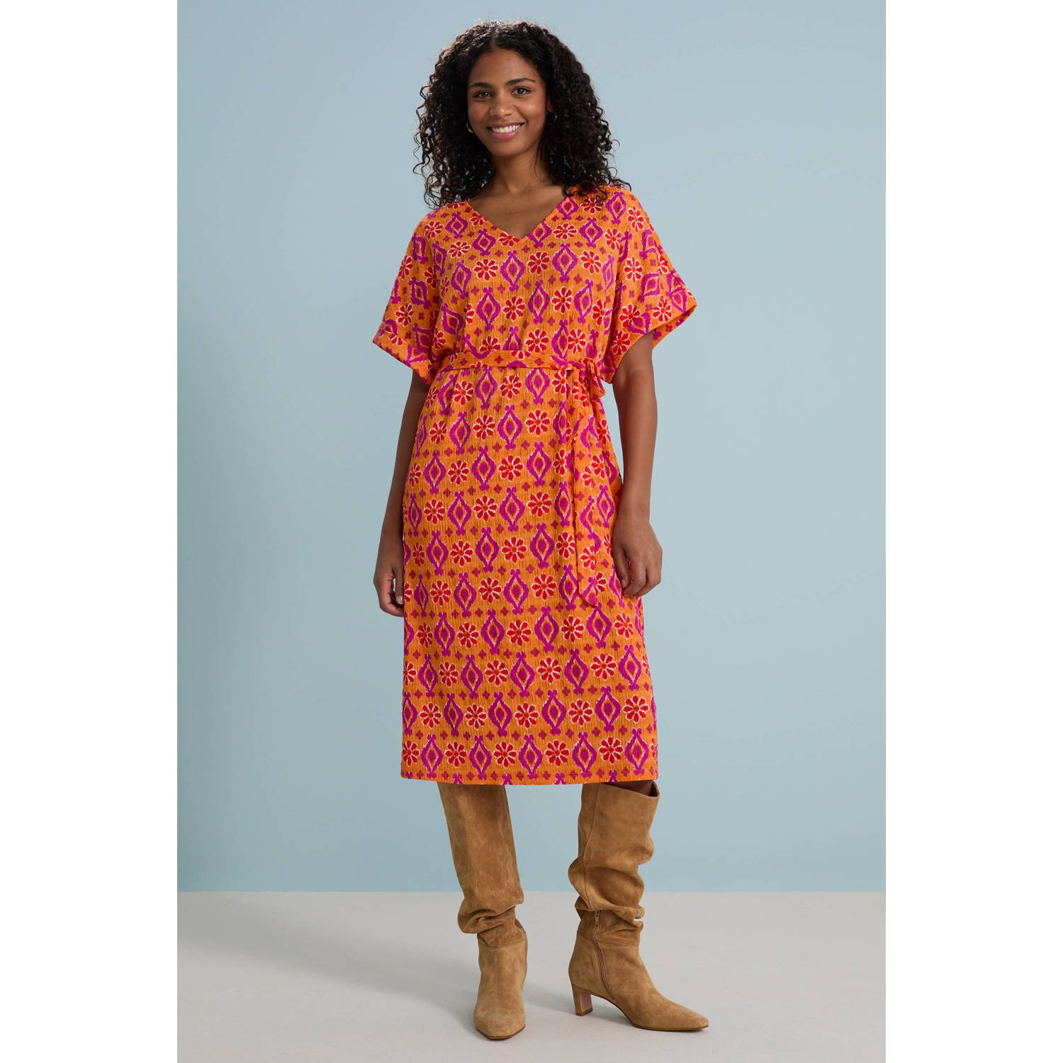 VILA zomerjurk oranje