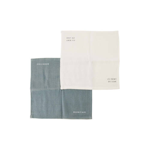 Zusss vaatdoek 'Zo leuk' (set van 2) (24x24 cm) afbeelding