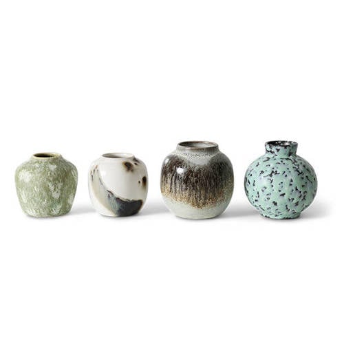 HKLIVING vaas 70s ceramics (set van 4) afbeelding