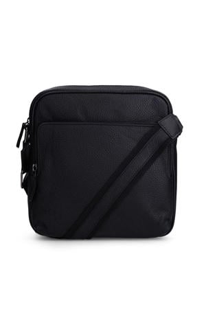 leren crossbody tas zwart