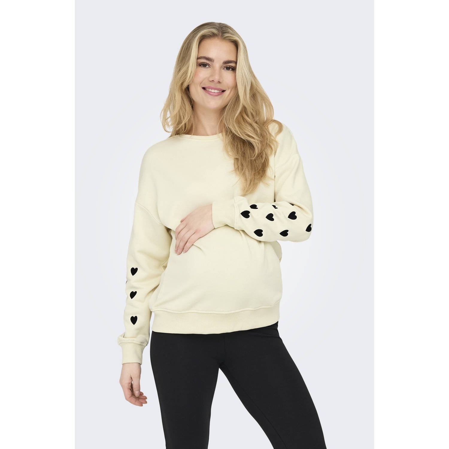ONLY MATERNITY zwangerschaps sweater ecru