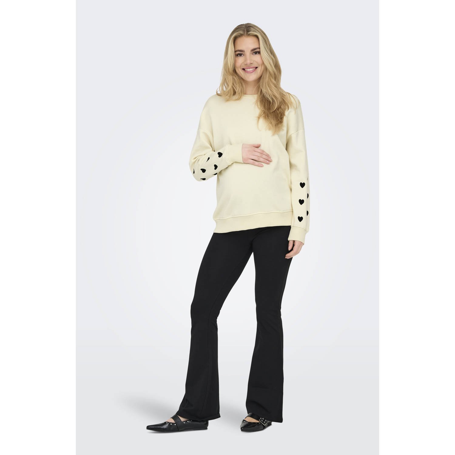 ONLY MATERNITY zwangerschaps sweater ecru