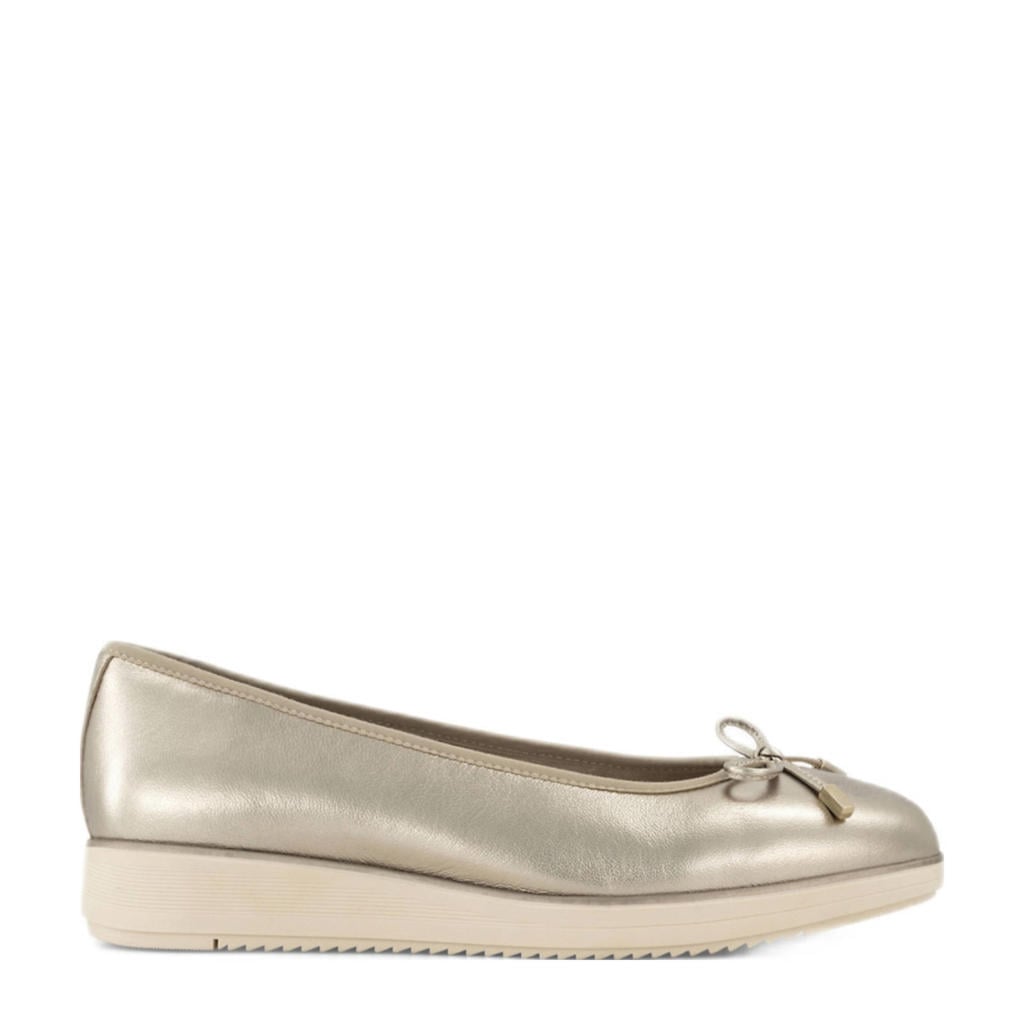 Gouden dames Medicus ballerina's van rubber/synthetisch met effen