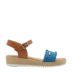   sandalen blauw/cognac