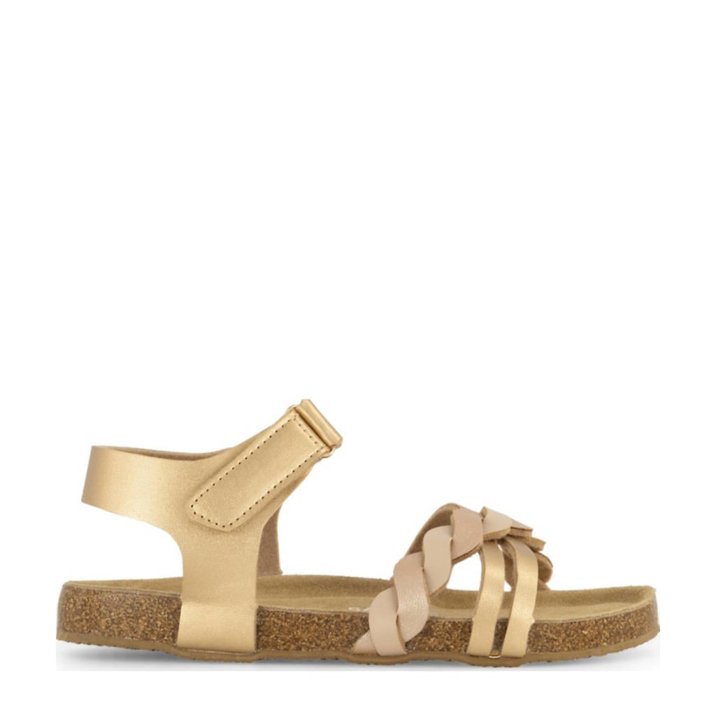 Gouden meisjes Graceland sandalen van imitatieleer met klittenband