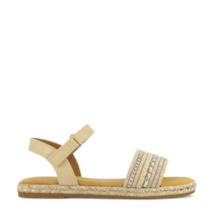   raffia sandalen beige