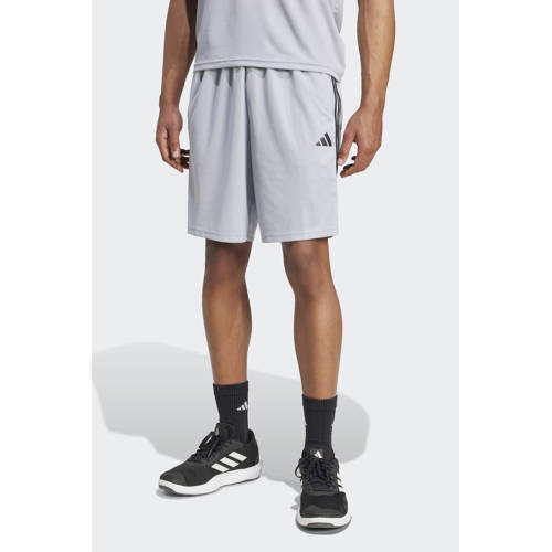 adidas Performance Senior sportshort lichtgrijs/zwart afbeelding