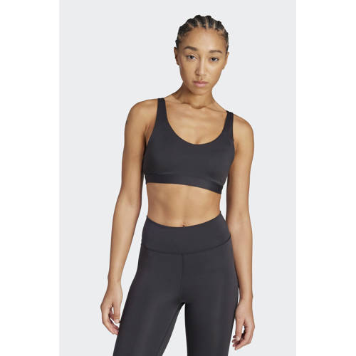 adidas Performance level 2 sportbh zwart afbeelding