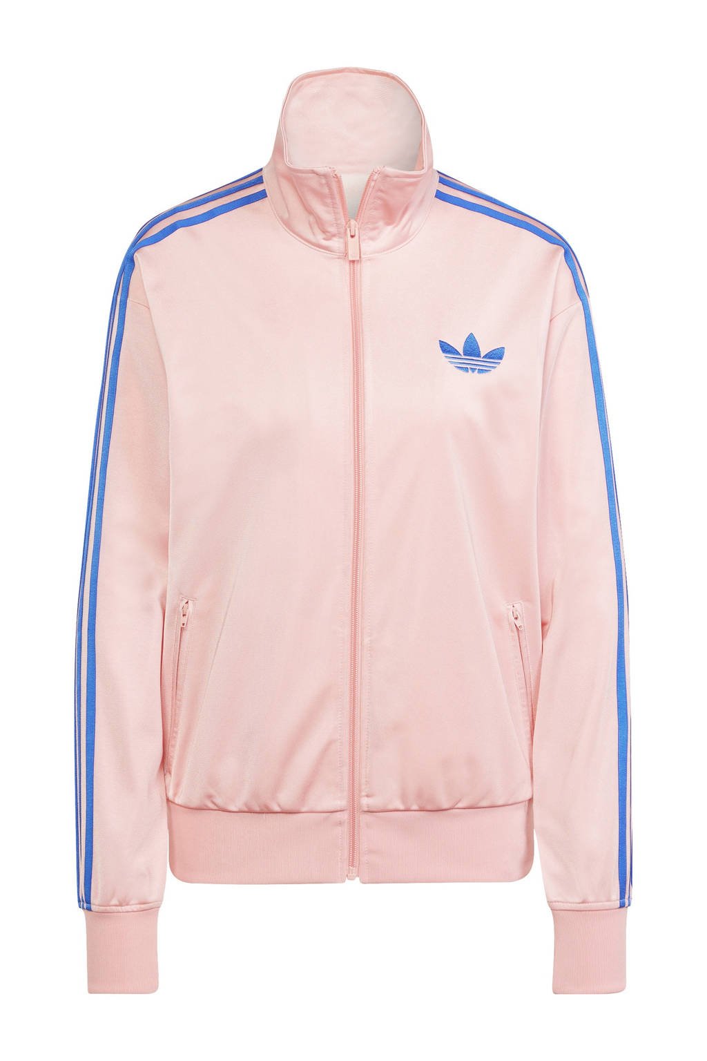 adidas Originals trainingsjack Firebird Loose roze wehkamp