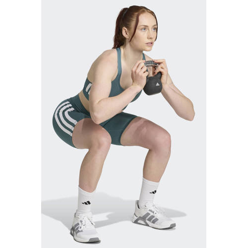 adidas Performance sportshort groen/wit afbeelding