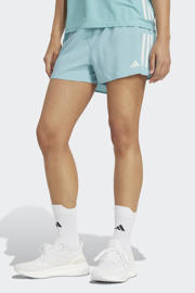 thumbnail: Lichtblauwe dames adidas Performance sportshort van polyester met regular fit, regular waist en elastische tailleband met koord