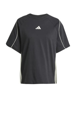 T-shirt zwart/wit
