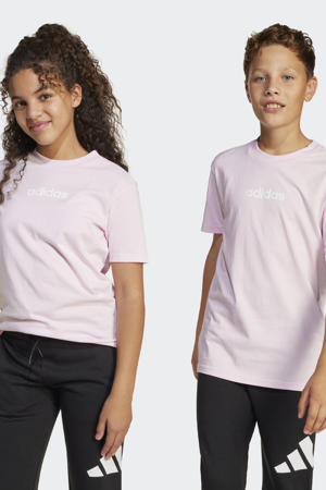 T-shirt lichtroze/wit