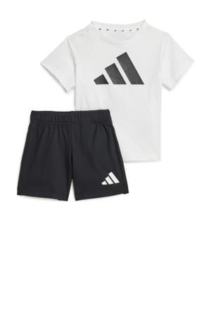 shirt + short wit/zwart