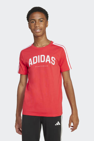 T-shirt rood/wit