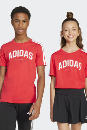 T-shirt rood/wit