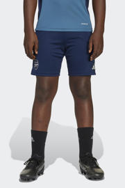 thumbnail: Blauwe jongens en meisjes adidas Performance Junior Arsenal FC voetbalshort van polyester met regular fit en elastische tailleband met koord
