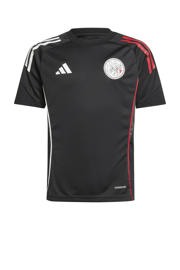 thumbnail: Zwart en rode jongens en meisjes adidas Performance Junior Ajax Amsterdam voetbalshirt Training van polyester met korte mouwen en V-hals