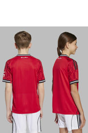 thumbnail: Rode jongens en meisjes adidas Performance Junior Manchester United voetbalshirt Thuis van polyester met korte mouwen en ronde hals