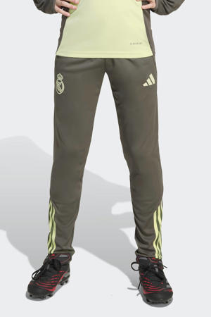Junior Real Madrid trainingsbroek olijfgroen/geel