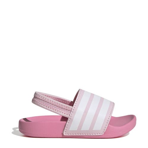 adidas Sportswear Adilette Estrap badslippers met hielbandje lichtroze/wit/roze afbeelding