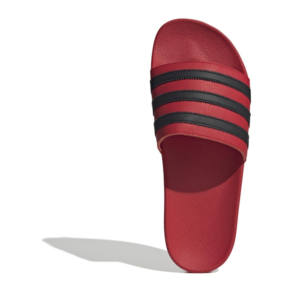 adidas Originals badslippers rood/zwart