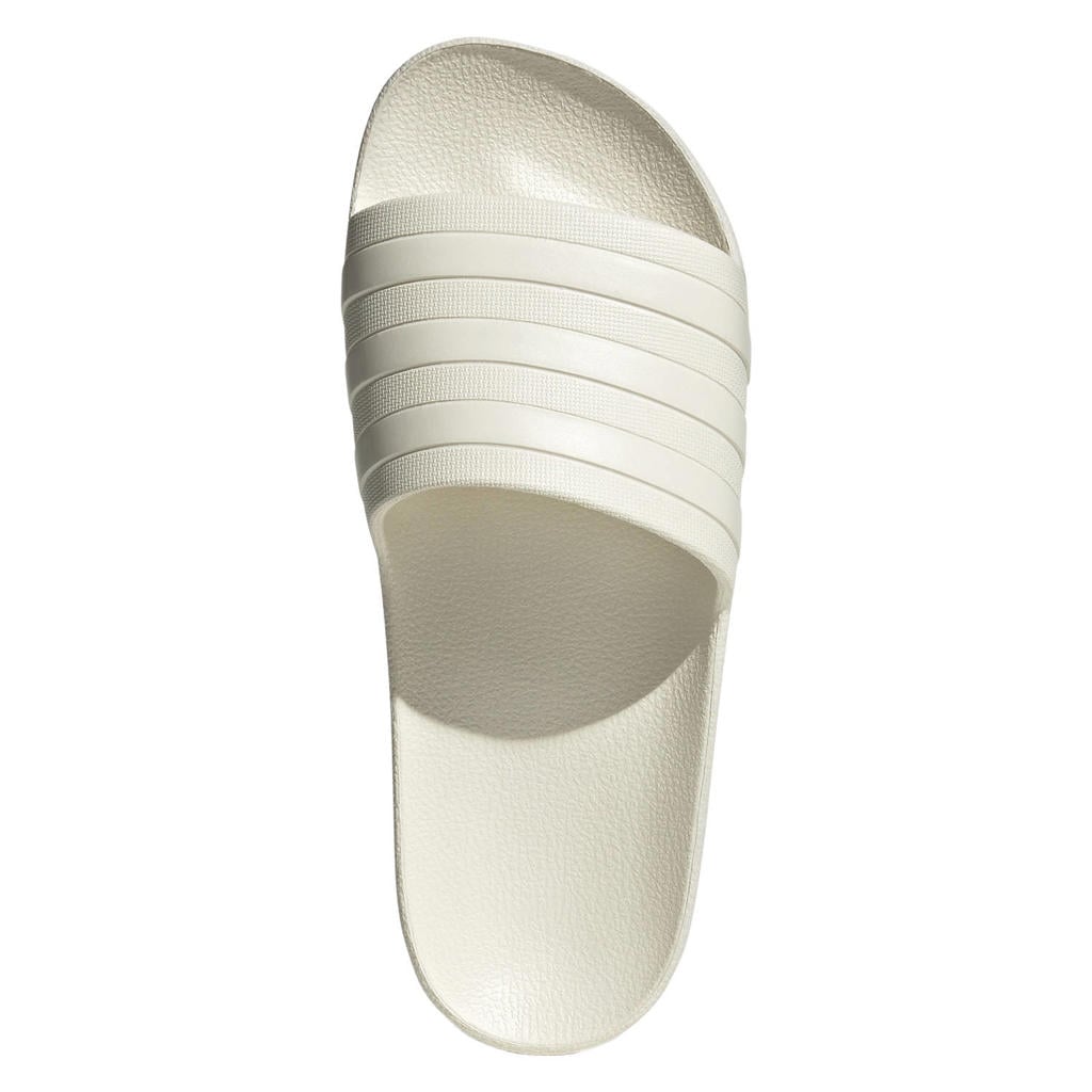 Witte dames adidas Sportswear Aqua Adilette badslippers van rubber