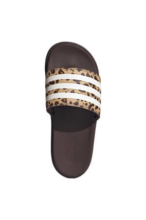 Adilette Platform badslippers bruin/beige