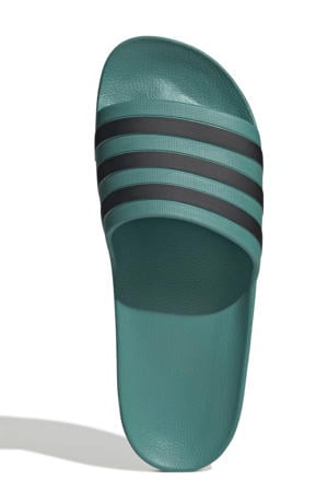 Adilette Aqua badslippers donkergroen