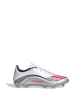 F50 Messi League Senior voetbalschoenen wit/rood/grijs