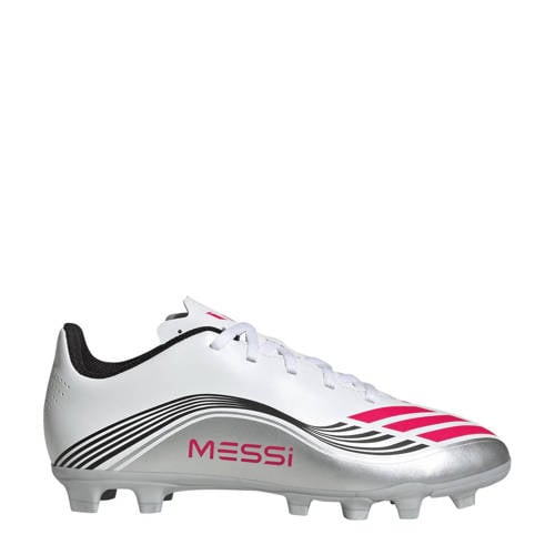 adidas Performance F50 Messi Club FG/MG junior voetbalschoenen wit/rood/grijs afbeelding