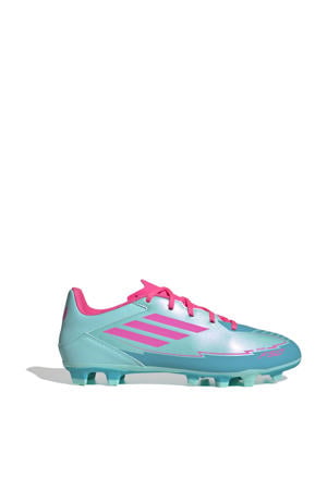 F50 Club Messi FG/MG Senior voetbalschoenen aqua/fuchsia