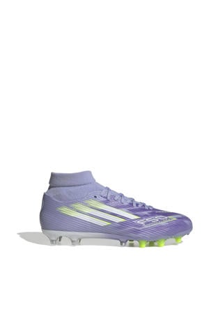 dames voetbalschoenen paars/groen
