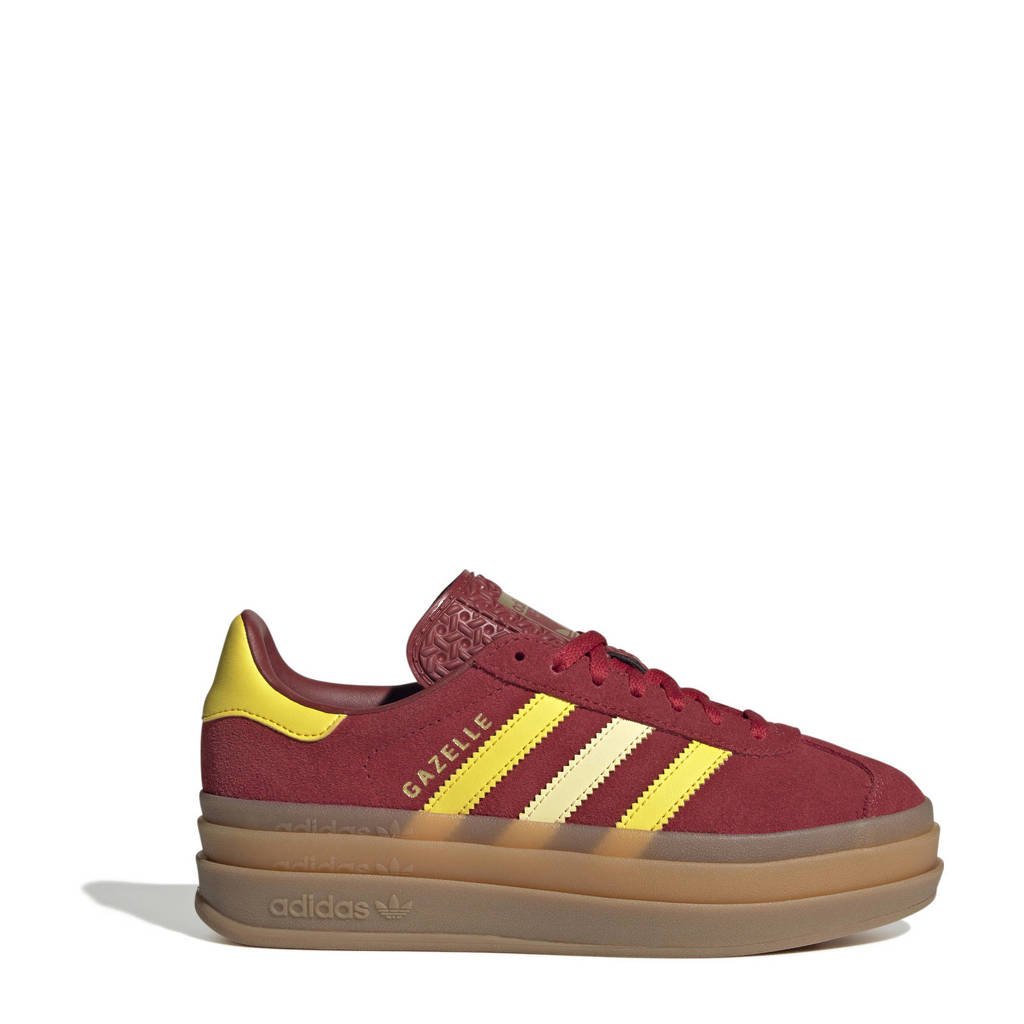 adidas Originals Gazelle Bold sneakers rood/geel wehkamp