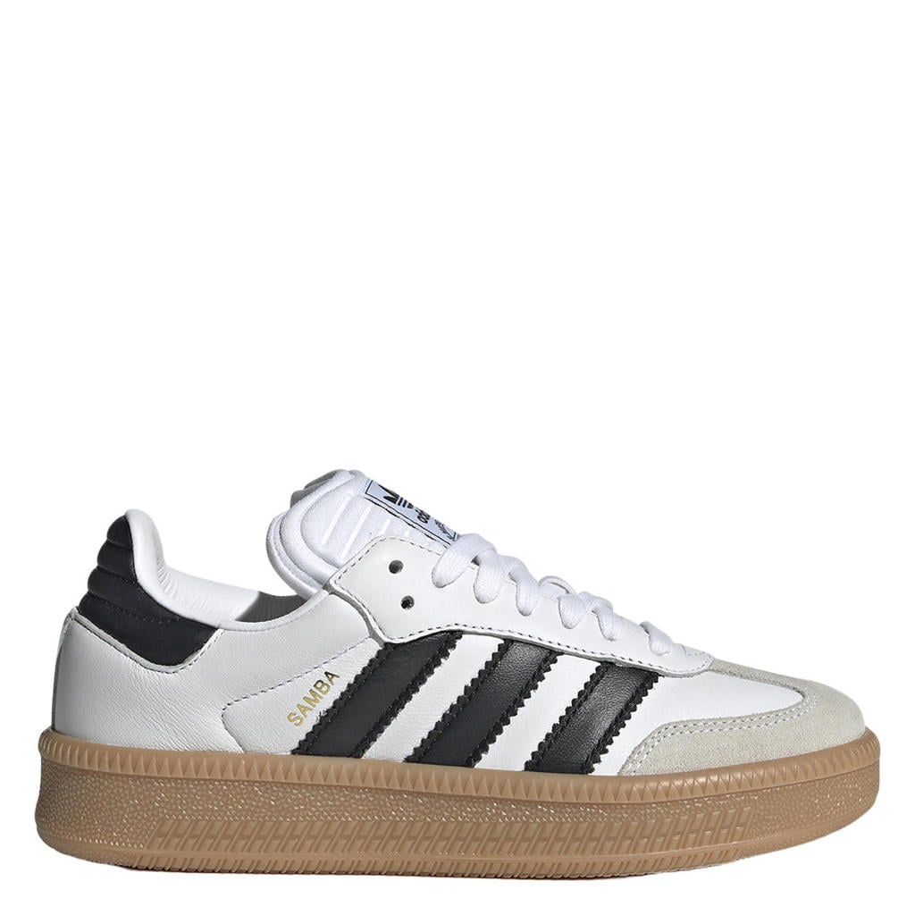 Wit en zwarte jongens en meisjes adidas Originals Samba XLG sneakers van leer-suède/voering: mesh/voetbed: eva met veters