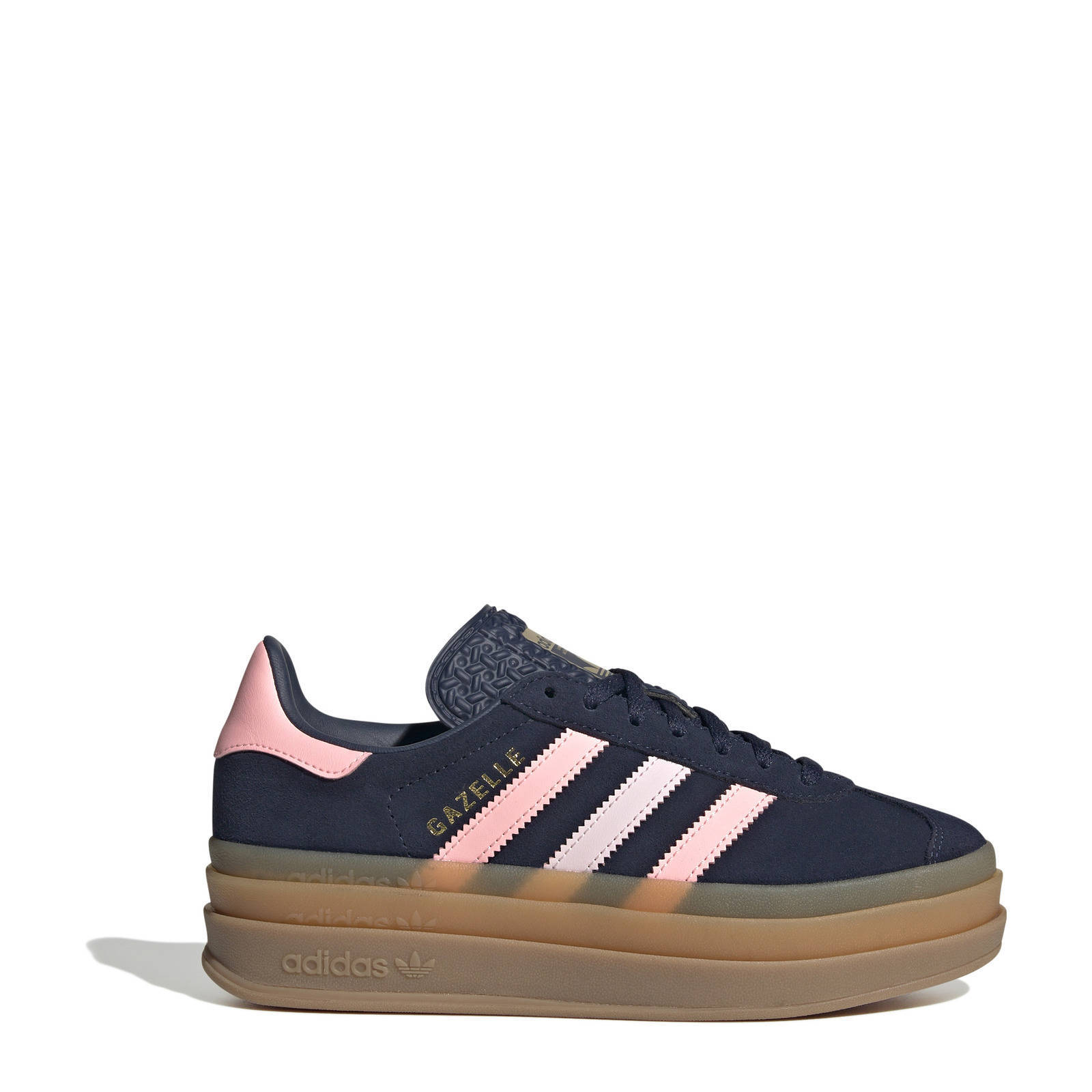 adidas Originals Gazelle Bold sneakers donkerblauw/roze | wehkamp