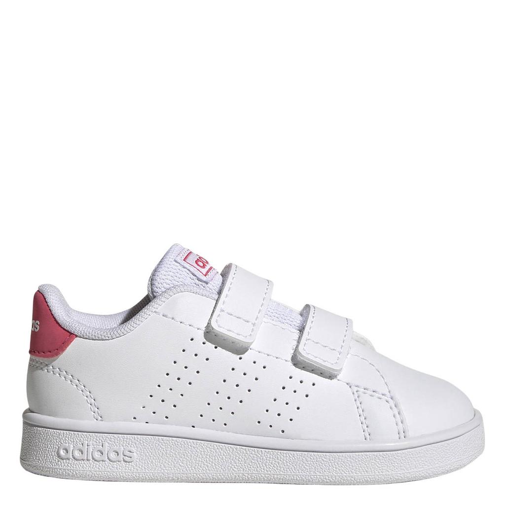 Wit en roze jongens en meisjes adidas Sportswear Advantage sneakers van imitatieleer/voering: mesh/voetbed: eva met klittenband