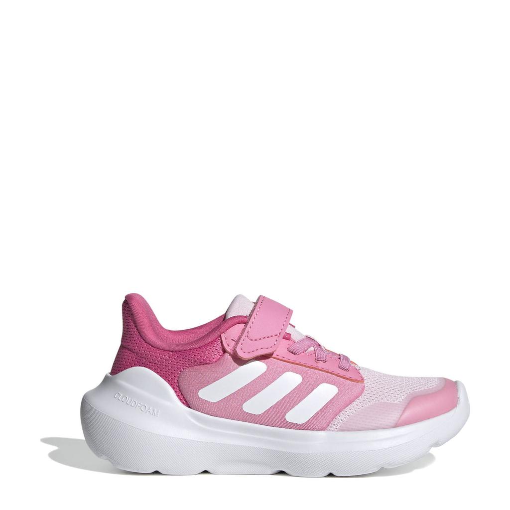 Roze en witte jongens en meisjes adidas Sportswear Tensaur Run 3.0 sneakers van mesh-pu/voering: mesh/voetbed: eva met veter- met klittenbandsluiting